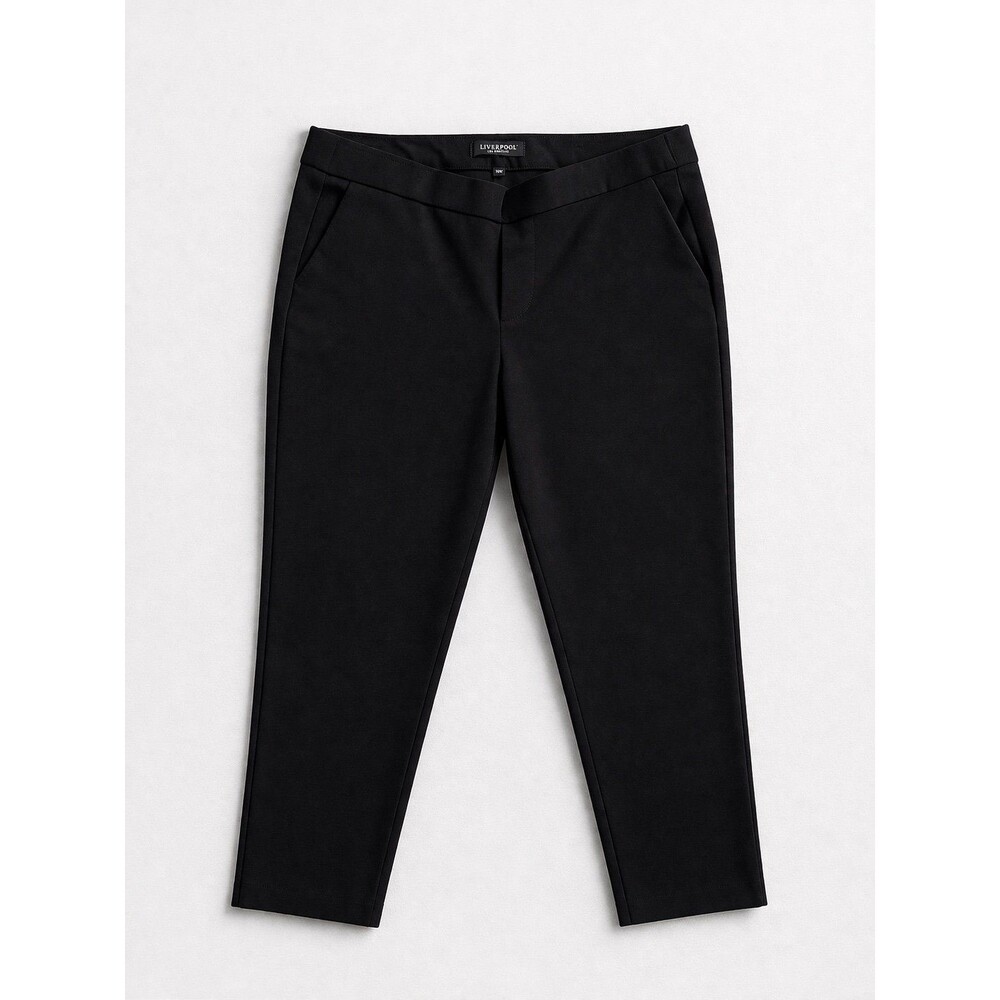 Liverpool Los Angeles Kayla Pull On Trousers Black Slim Ankle Pants Womens 16W